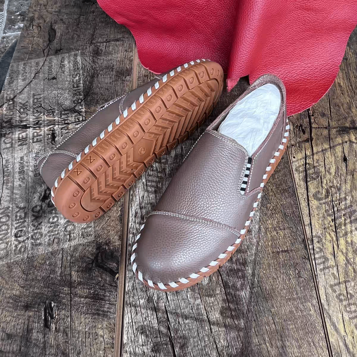 Mocassins cuir confort homme