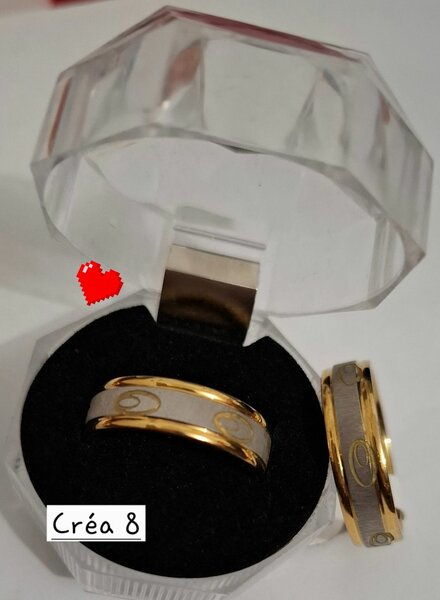 Anneau Bicolore Élégant