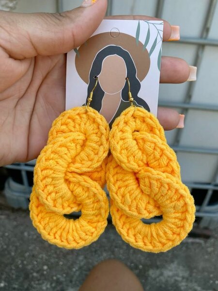 Boucles d'oreilles crochet colorées