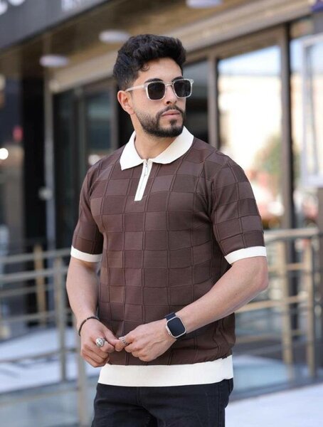 Polo de golf à motifs élégant