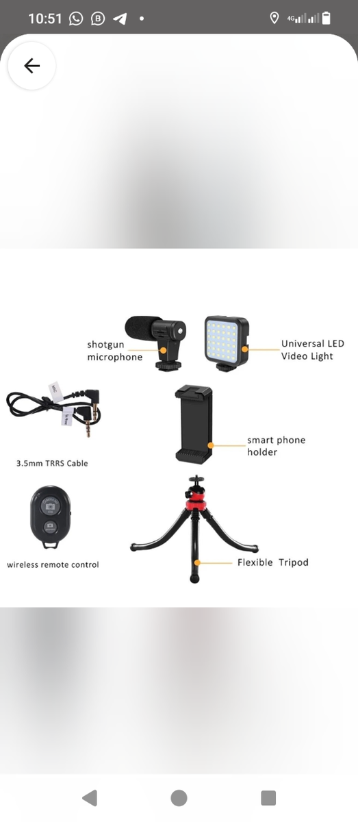 Kit vlog streaming téléphone micro