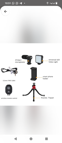 Kit vlog streaming téléphone micro