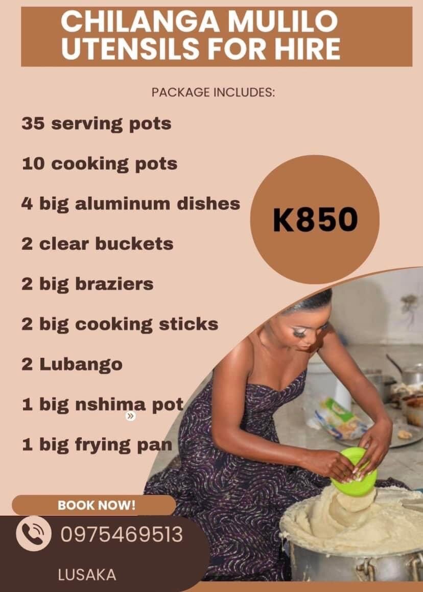 Chilanga mulilo utensils