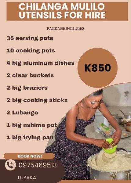 Chilanga mulilo utensils