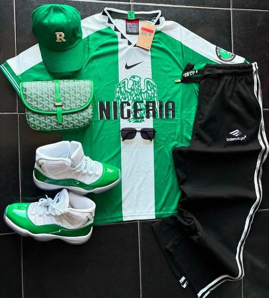 Nike Nigeria 1996 Retro Away Jersey  Balenciaga Track Pants