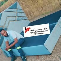 custom made bed with a high base