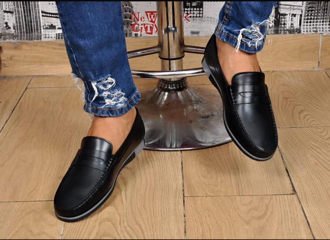 Mocassins en cuir élégants homme