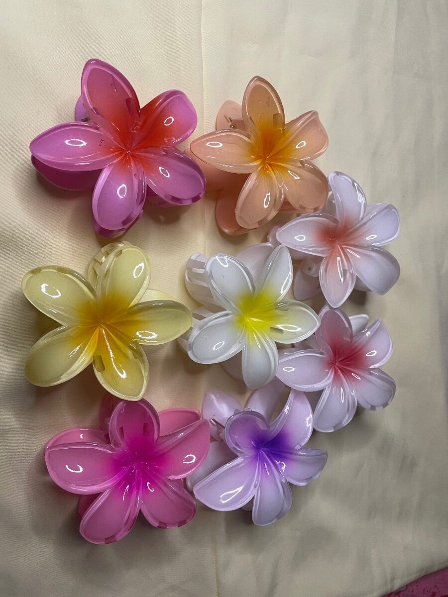 Pinces à cheveux fleur colorées