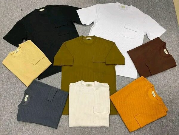 T-shirts en coton à poche