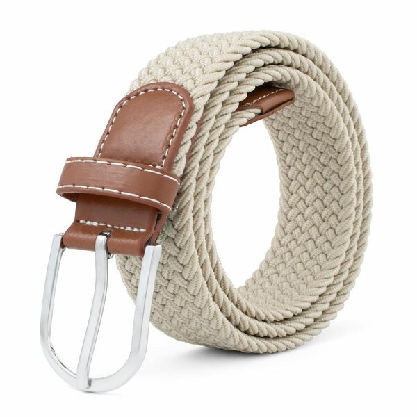 Ceinture tressée beige élégante