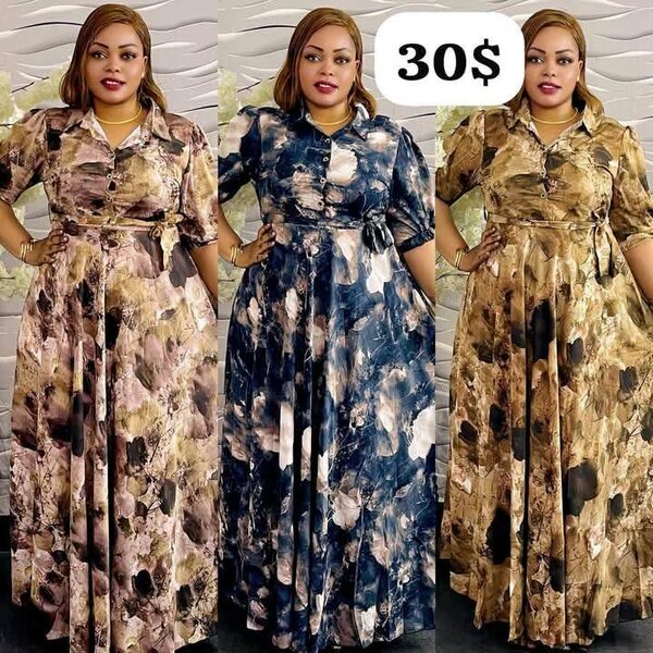 Robe Maxi Élégante Imprimée