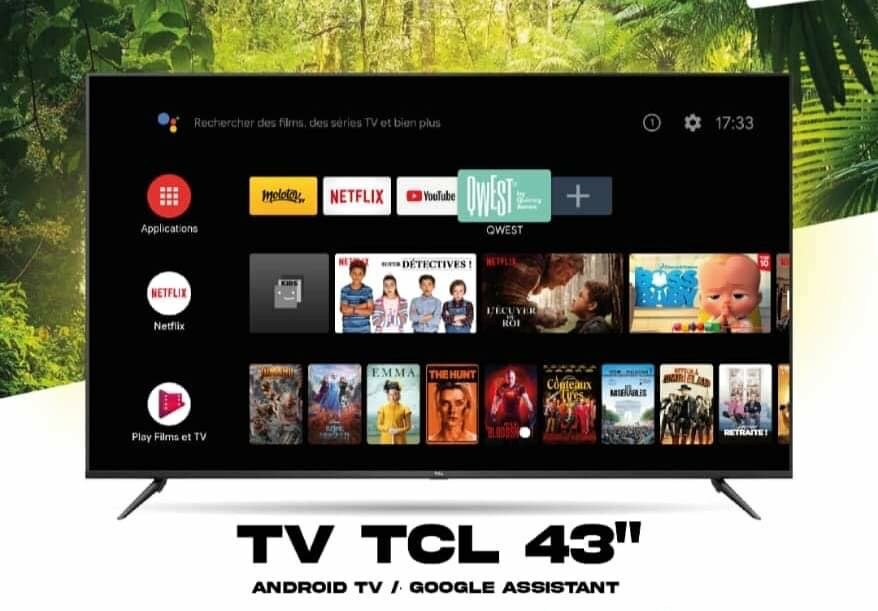 Télévision TCL 43 pouces neuf Android wifi prix :