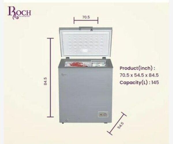 145L chest freezer with door l
