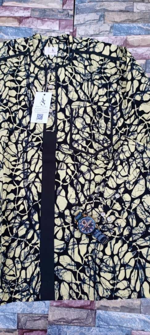 Chemise africaine wax élégante