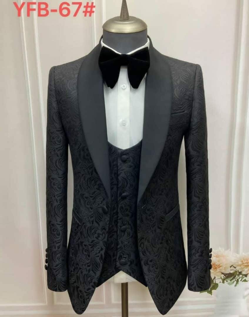 black men's suit