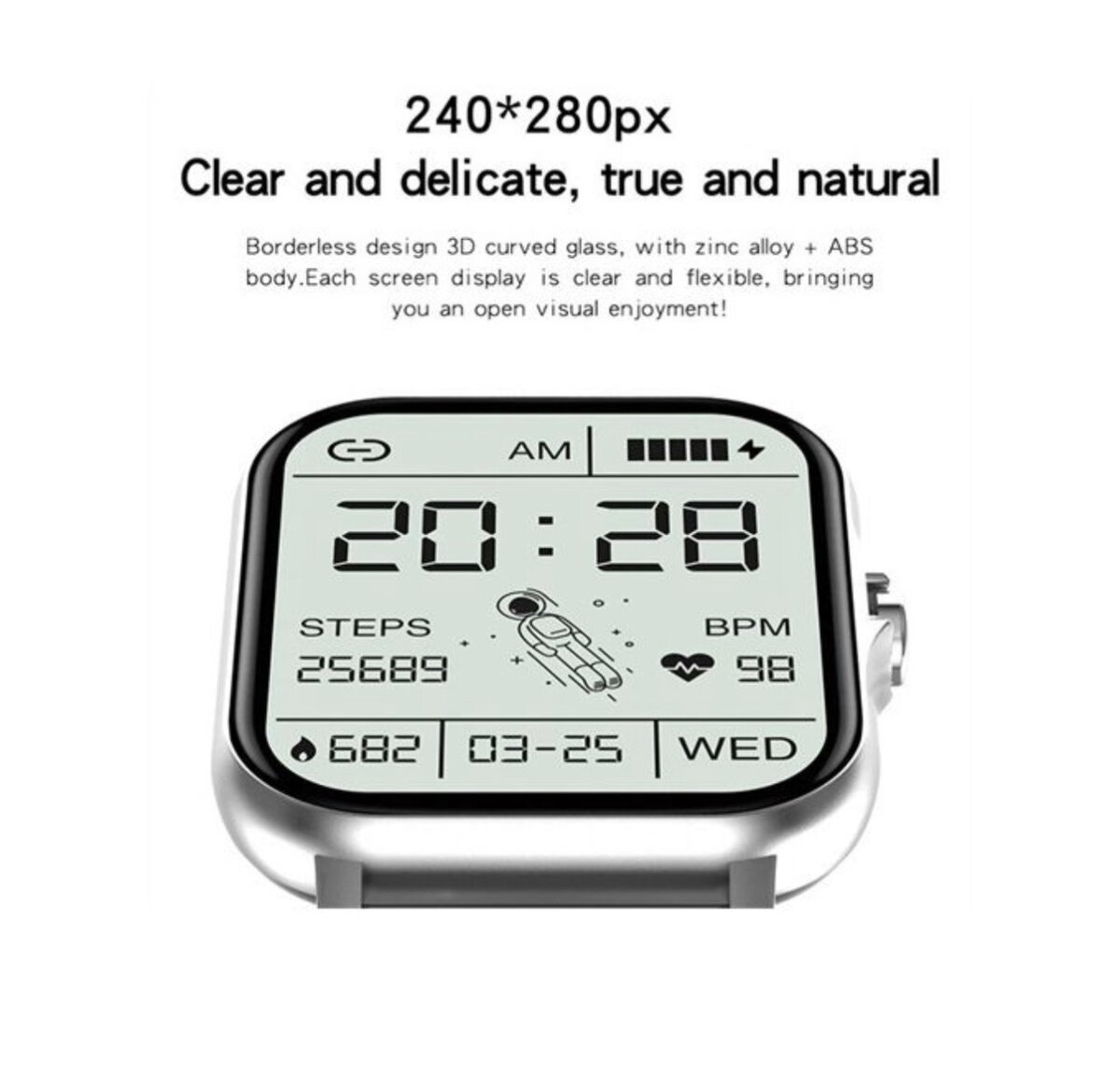 Smart Watch Y13 Silver for Android and iPhones