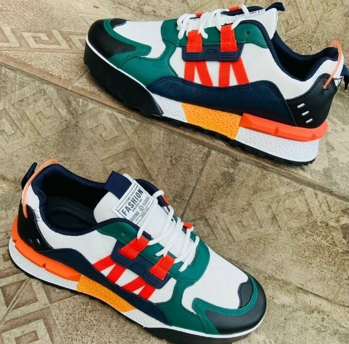 Baskets homme multicolores tendance