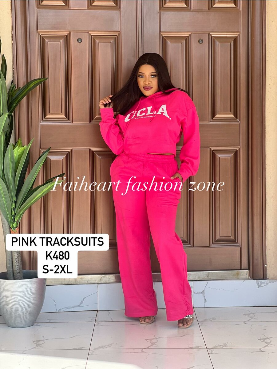 Women's Pink Tracksuit S-2xl
