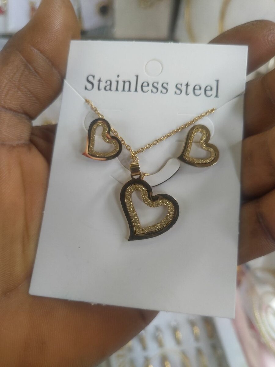 Parure Coeur Acier Inoxydable