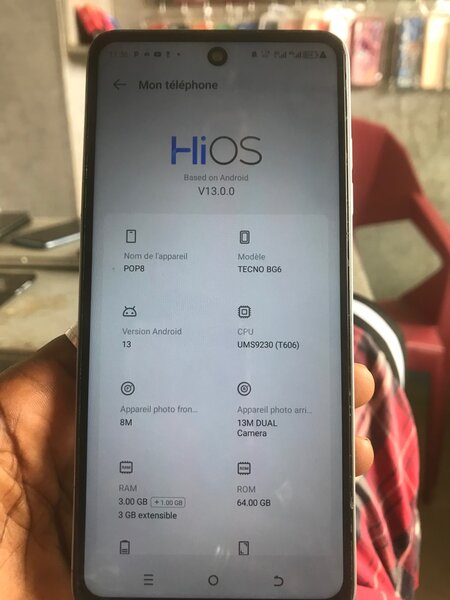 Smartphone Tecno B66 Android 13