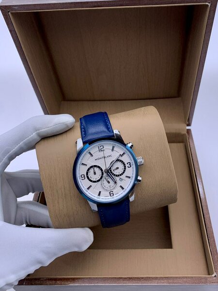 Montre Chronographe Homme Bleu