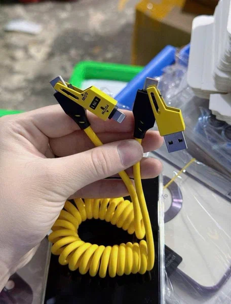3-in-1 Coiled Charging Cable