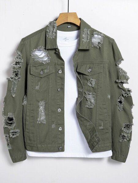 Veste en jean graffiti