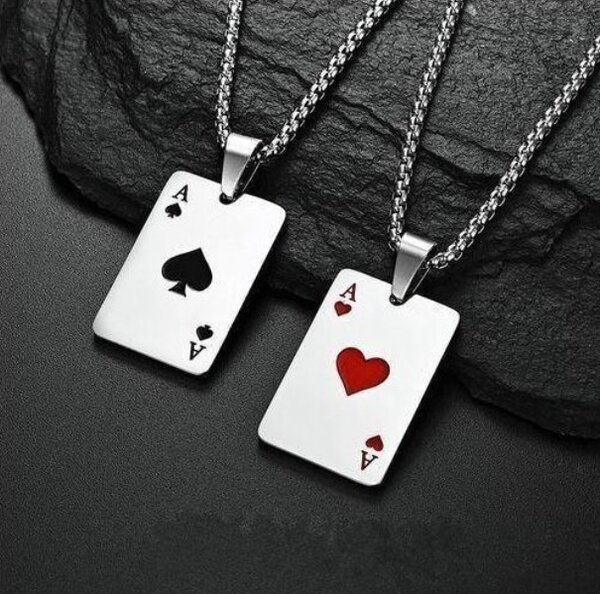 Collier Pendentif Carte As