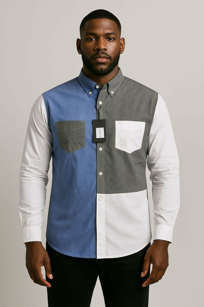 Chemise élégante multicolore