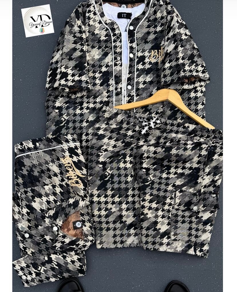 Ensemble à motifs géométriques