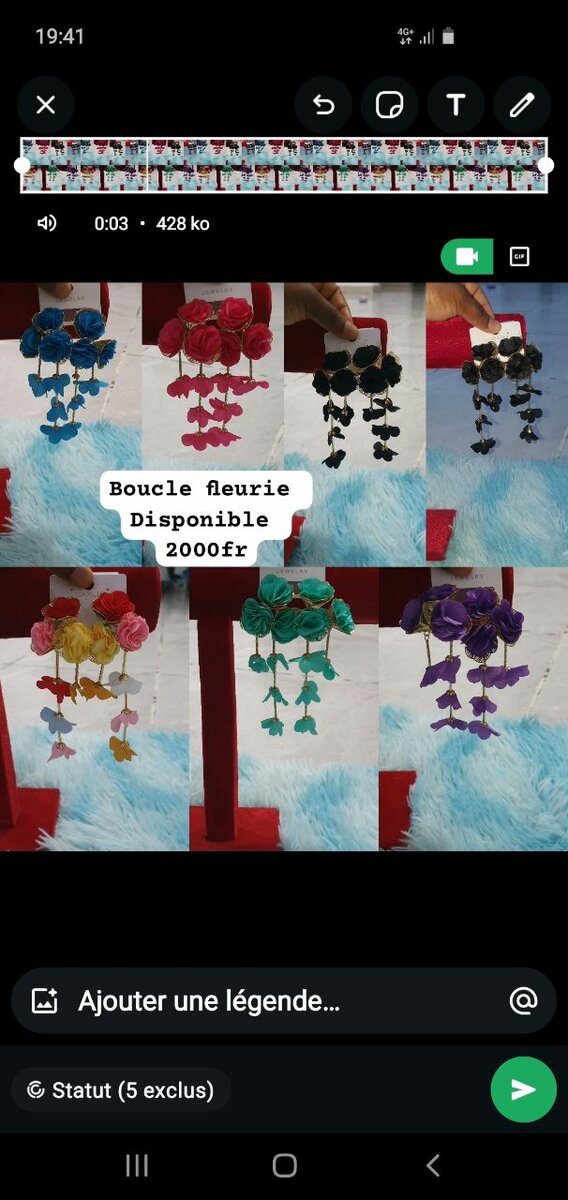 Boucles d'oreilles fleuries