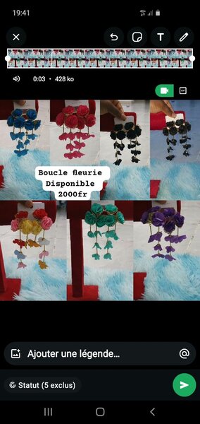 Boucles d'oreilles fleuries