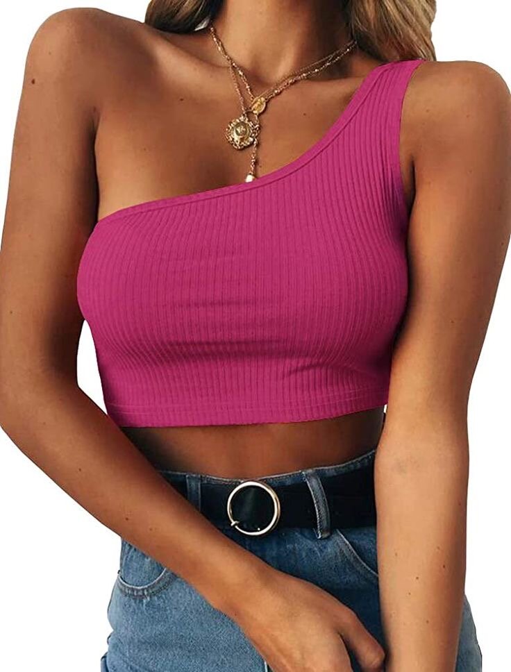Top court asymétrique femme