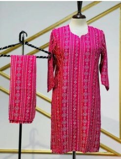 Chunri Design Block Print shalwar kameez