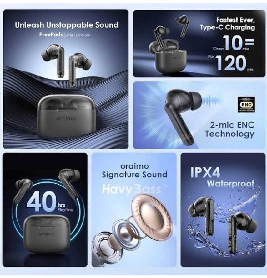 Écouteurs Oraimo FreePods Lite