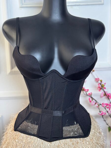 Corset noir élégant femme