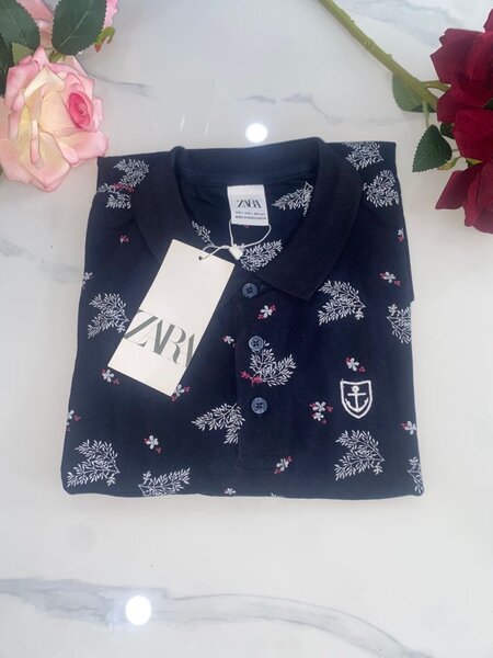 Polo Zara homme imprimé floral