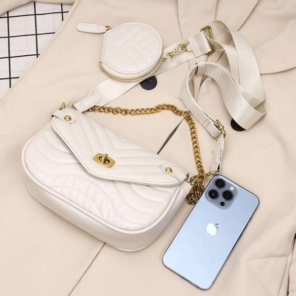 Soft leather crossbody bag