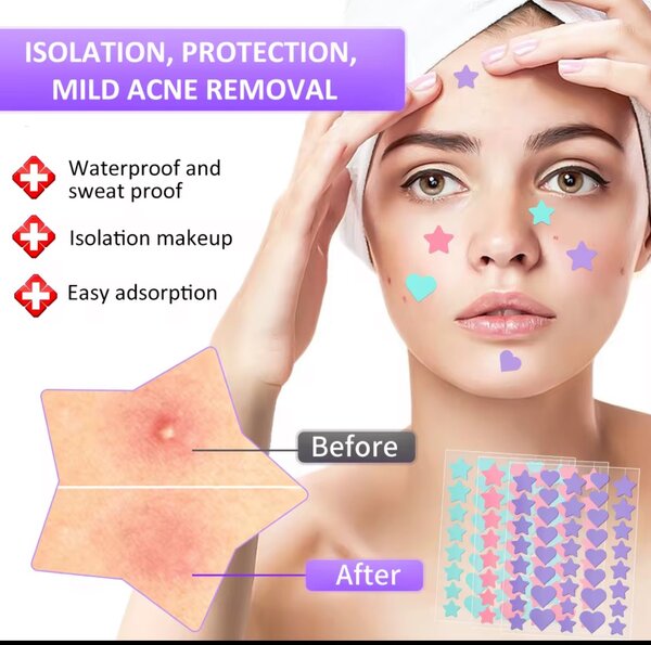 Patchs anti-acné colorés