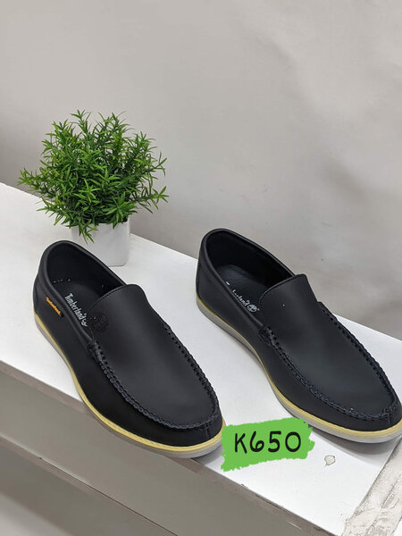 black timberland loafers