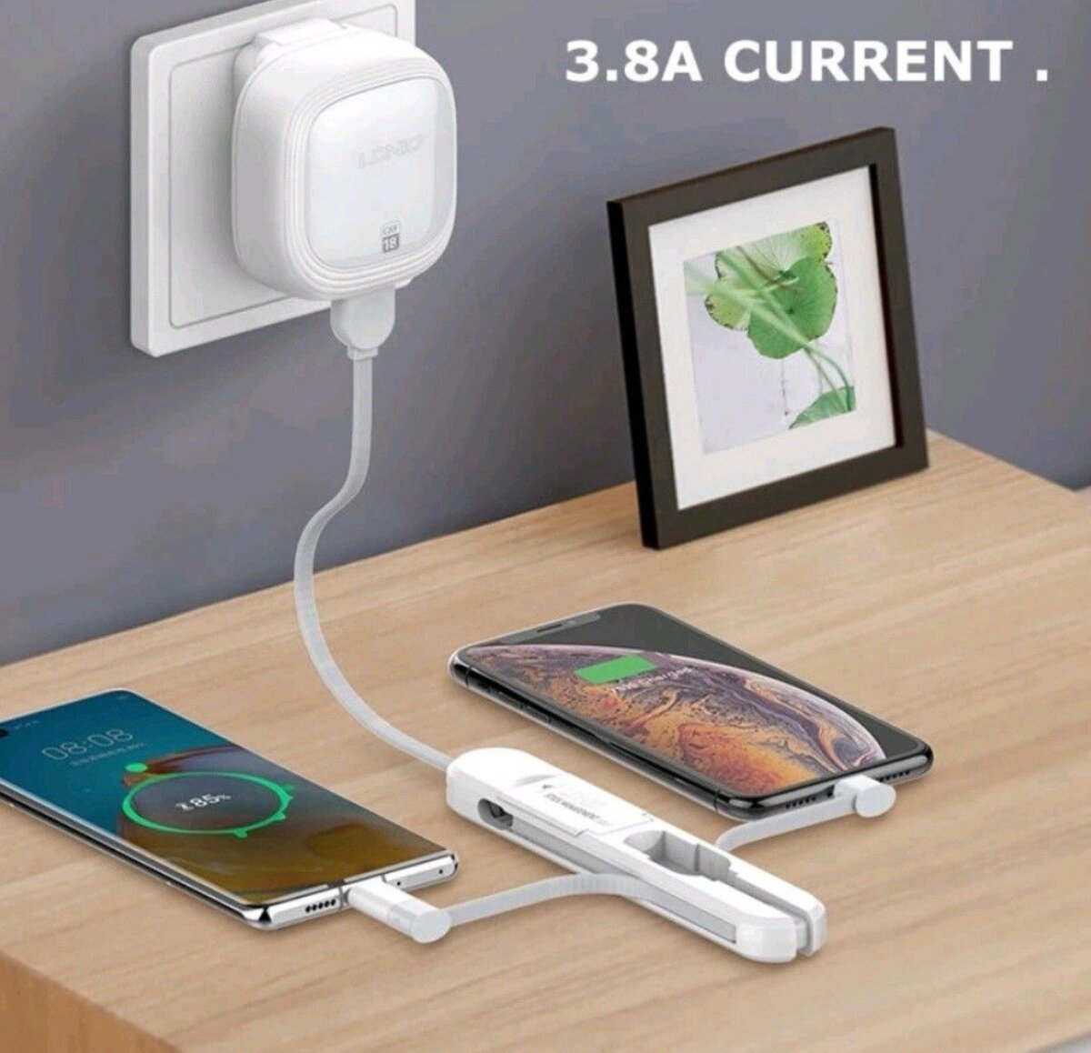 Ldnio LC130 3 En1 3.8A Charge Rapide Micro Usb/Type-C/Iphone