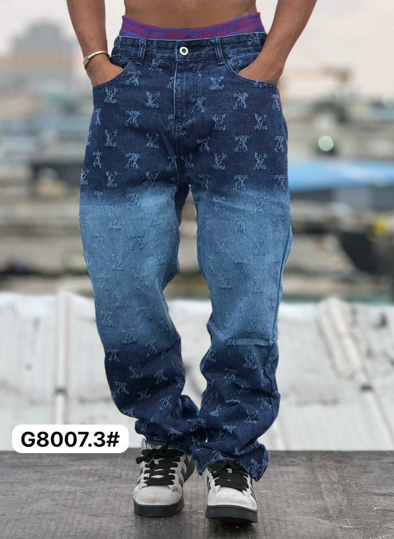 Jeans baggy délavé homme