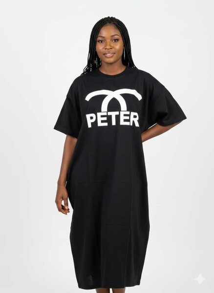 Robe noire ample femme