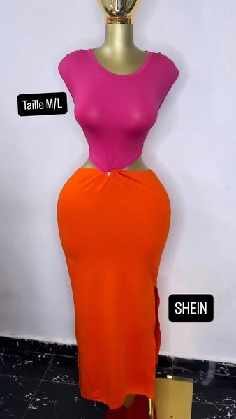 Robe bicolore élégante