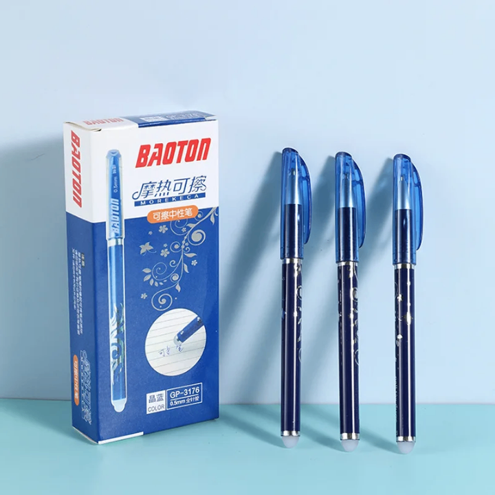 12 Stylo effaçable Bleu