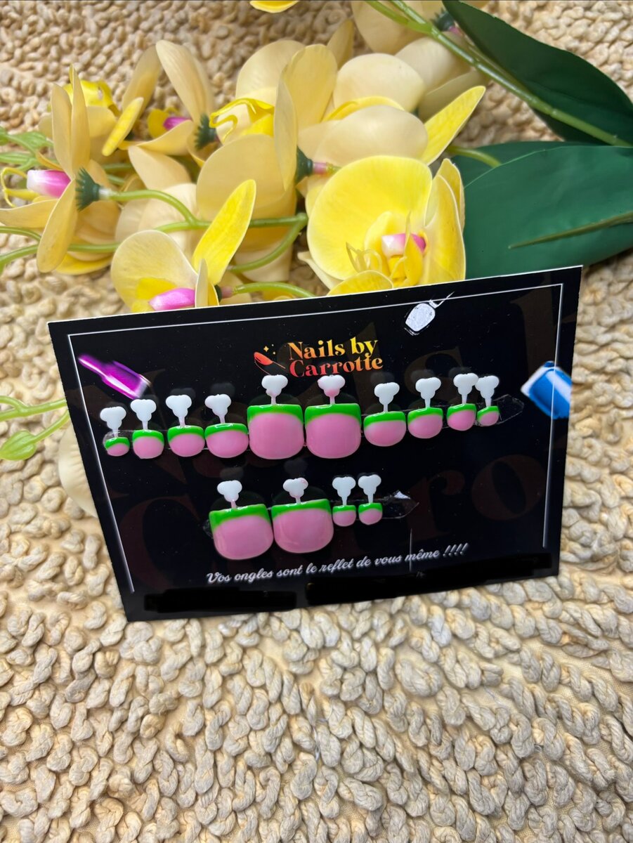 Ongles Press-On Rose Chic