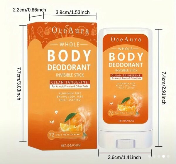 15 G Barres Deodorantes Corporelles Parfumées I'Orange