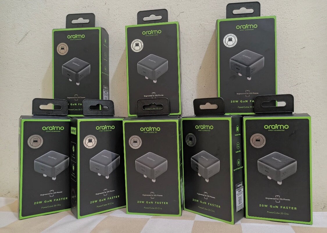 oraimo PowerCube 20 Chic 20W GaN Wall Charger Kit with Type-