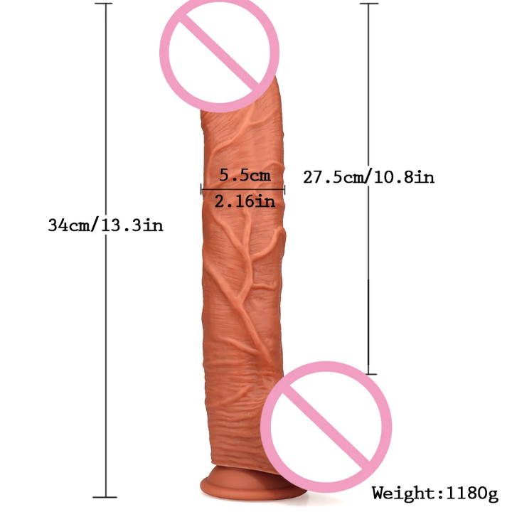 Gode réaliste XXL ventouse