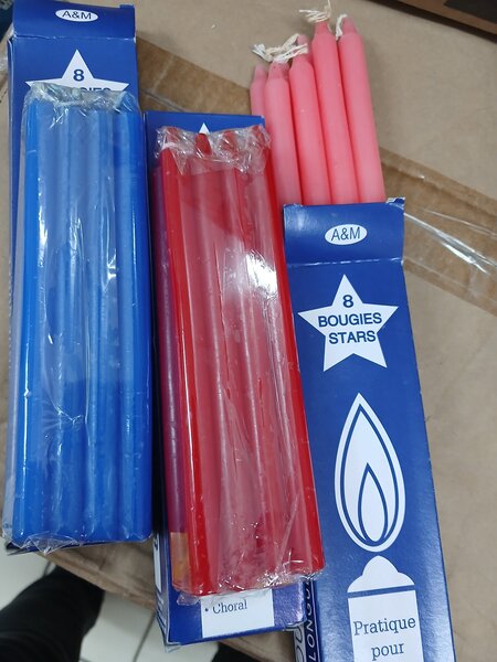 Bougies Colorées 8 pièces